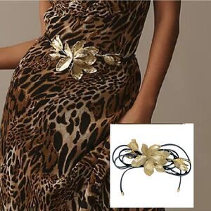 New ANTHRO X 8 Other Reasons Floral Flower 3d Cord Adjustable Leather Wr…
